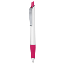 Kugelschreiber BOND–weiss/fuchsia-pink bedrucken, Art.-Nr. 48900_0101_0800