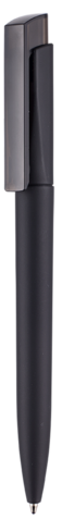 Kugelschreiber FRESH SOFT ST–schwarz/smoke grey bedrucken, Art.-Nr. 55801_1500_4507
