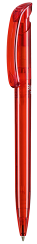 Kugelschreiber BIO-CLEAR–(3609) fire-red TR/FR bio bedrucken, Art.-Nr. 92020_3648
