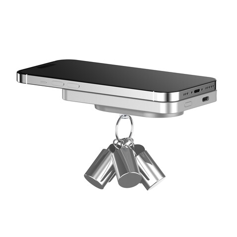 Urban Vitamin Compton 10000mAh Powerbank aus RCS Plastik/Alu silber bedrucken, Art.-Nr. P322.842
