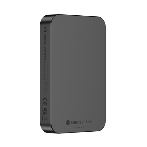 Urban Vitamin Compton 10000mAh Powerbank aus RCS Plastik/Alu schwarz bedrucken, Art.-Nr. P322.841