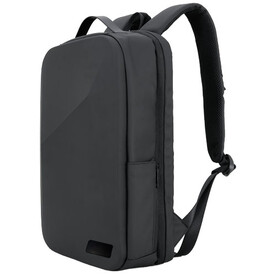 SCX.design L12 Shield Rucksack mit eingebauter 10.000 mAh Powerbank und 3-in-1 Ladekabel, schwarz bedrucken, Art.-Nr. 1PX16390