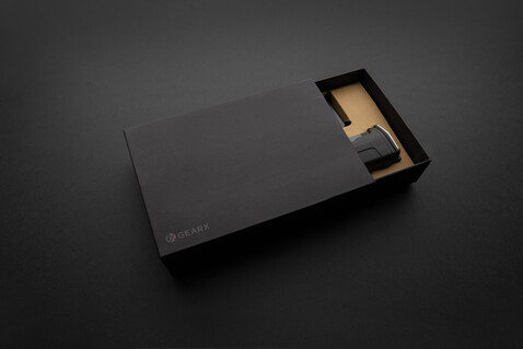 Gear X wiederaufladbare USB Arbeitsleuchte aus RCS rec. ABS schwarz bedrucken, Art.-Nr. P513.142
