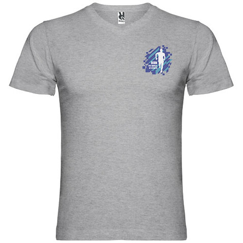 Samoyedo T-Shirt mit V-Ausschnitt für Herren, Marl Grey bedrucken, Art.-Nr. R65032U2 Samoyedo T-Shirt mit V-Ausschnitt für Herren, Marl Grey bedrucken, Art.-Nr. R65032U2