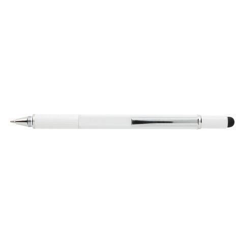 5-in-1 Aluminium Tool-Stift weiß bedrucken, Art.-Nr. P221.553