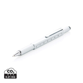 5-in-1 Aluminium Tool-Stift grau bedrucken, Art.-Nr. P221.552 5-in-1 Aluminium Tool-Stift grau bedrucken, Art.-Nr. P221.552