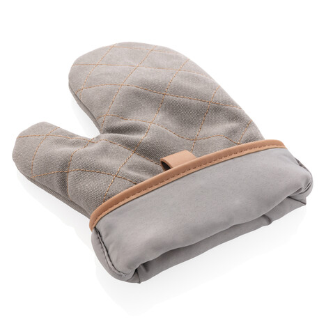 Deluxe Canvas Ofenhandschuh grau bedrucken, Art.-Nr. P262.832