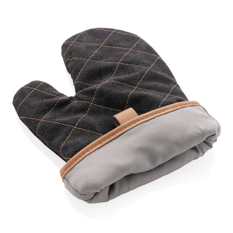 Deluxe Canvas Ofenhandschuh schwarz bedrucken, Art.-Nr. P262.831