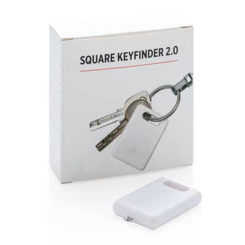 Square Schlüsselfinder 2.0 weiß bedrucken, Art.-Nr. P301.043