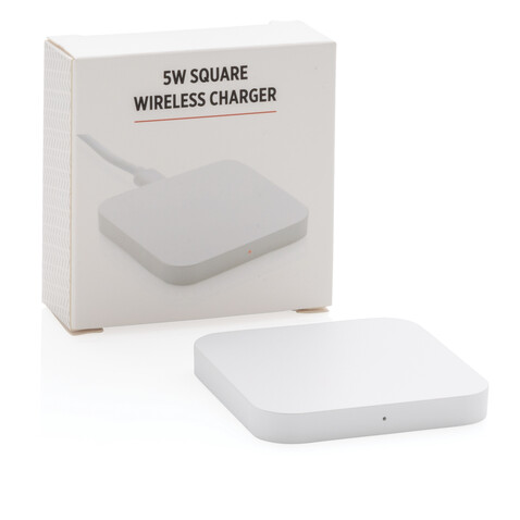 5W Square Wireless Charger weiß bedrucken, Art.-Nr. P308.153