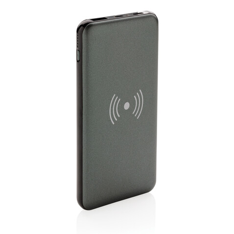 10.000 mAh FastCharging 10W Wireless Powerbank mit PD grau bedrucken, Art.-Nr. P322.142