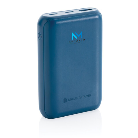 Urban Vitamin Alameda 10.000mAh 18W PD Powerbank blau bedrucken, Art.-Nr. P322.705