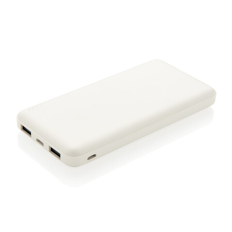 High Density 10.000 mAh Pocket Powerbank weiß bedrucken, Art.-Nr. P324.793