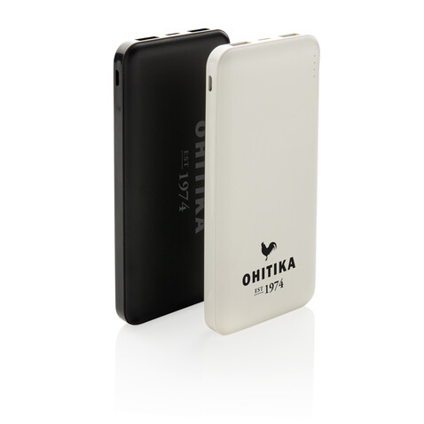 High Density 10.000 mAh Pocket Powerbank weiß bedrucken, Art.-Nr. P324.793