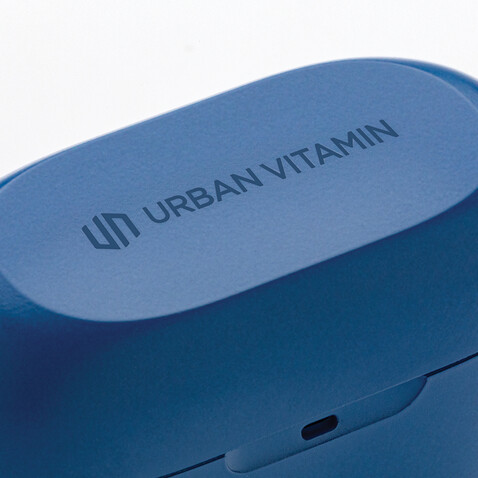 Urban Vitamin Napa Ohrhörer blau bedrucken, Art.-Nr. P329.725