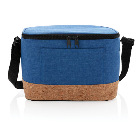 Two-Tone Kühltasche mit Korkdetails blau bedrucken, Art.-Nr. P422.265