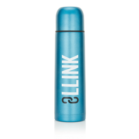 Isolierflasche Mono blau bedrucken, Art.-Nr. P430.125