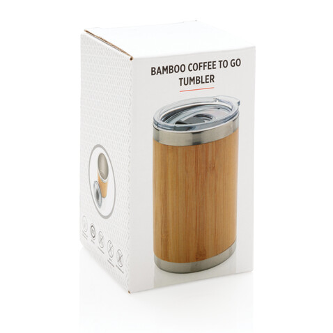 Bambus Coffee-To-Go Becher braun bedrucken, Art.-Nr. P432.339