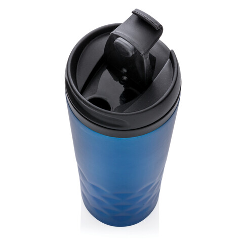 Geometrischer Becher blau bedrucken, Art.-Nr. P432.365