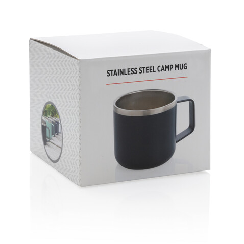 Stainless-Steel Camping-Tasse blau bedrucken, Art.-Nr. P432.445