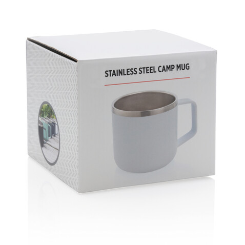 Stainless-Steel Camping-Tasse weiß bedrucken, Art.-Nr. P432.443