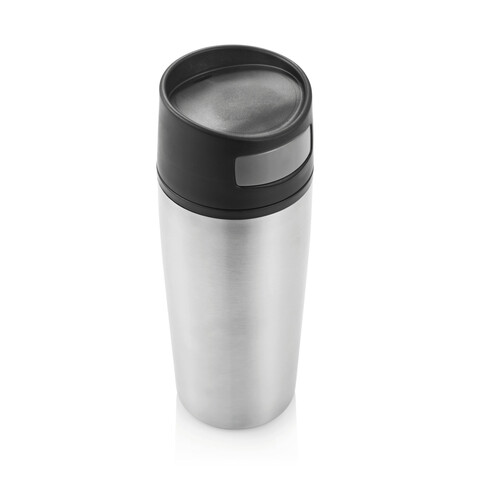 Auto Becher silber, schwarz bedrucken, Art.-Nr. P432.452