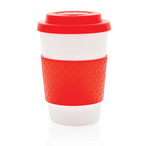 Wiederverwendbarer Kaffeebecher 270ml rot bedrucken, Art.-Nr. P432.674