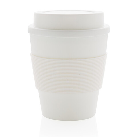 Wiederverwendbarer Kaffeebecher 350ml weiß bedrucken, Art.-Nr. P432.683