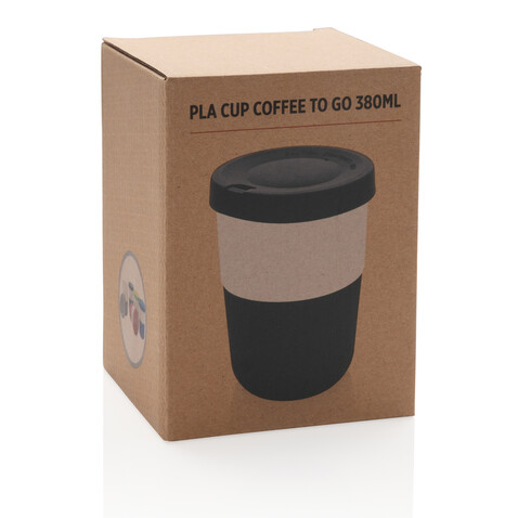 PLA Cup Coffee-To-Go 380ml schwarz bedrucken, Art.-Nr. P432.831
