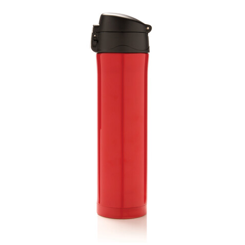 Easy Lock Vakuum Flasche rot, schwarz bedrucken, Art.-Nr. P433.994