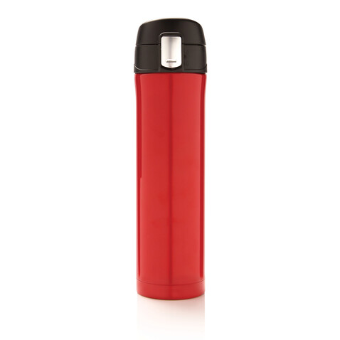 Easy Lock Vakuum Flasche rot, schwarz bedrucken, Art.-Nr. P433.994