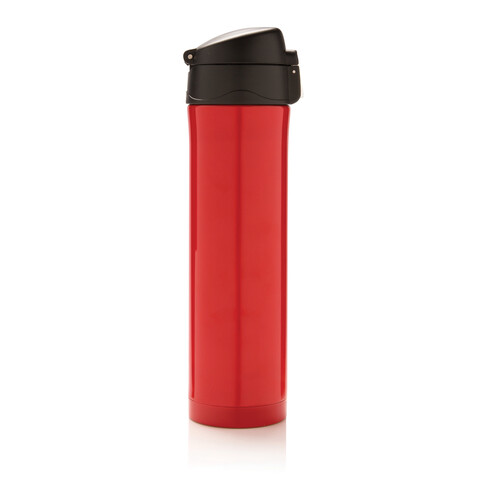 Easy Lock Vakuum Flasche rot, schwarz bedrucken, Art.-Nr. P433.994