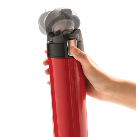 Easy Lock Vakuum Flasche rot, schwarz bedrucken, Art.-Nr. P433.994