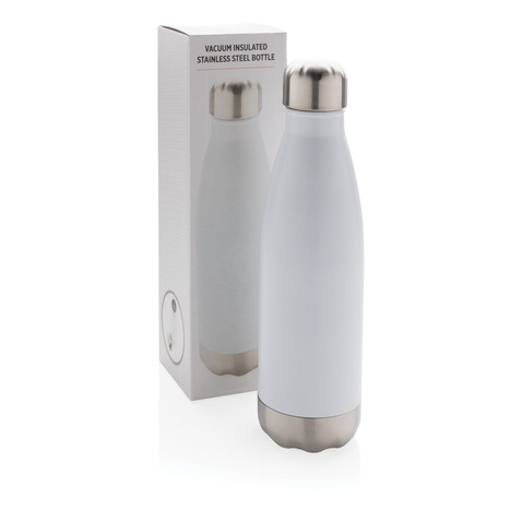Vakuumisolierte Stainless Steel Flasche weiß bedrucken, Art.-Nr. P436.493