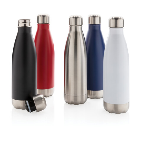 Vakuumisolierte Stainless Steel Flasche schwarz bedrucken, Art.-Nr. P436.491