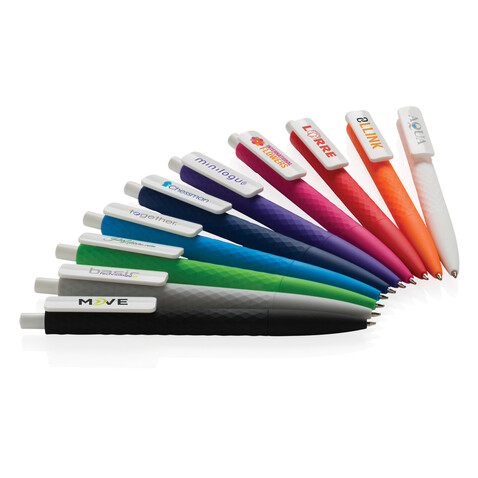 X3-Stift mit Smooth-Touch orange, weiß bedrucken, Art.-Nr. P610.968