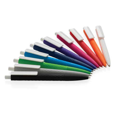 X3-Stift mit Smooth-Touch orange, weiß bedrucken, Art.-Nr. P610.968