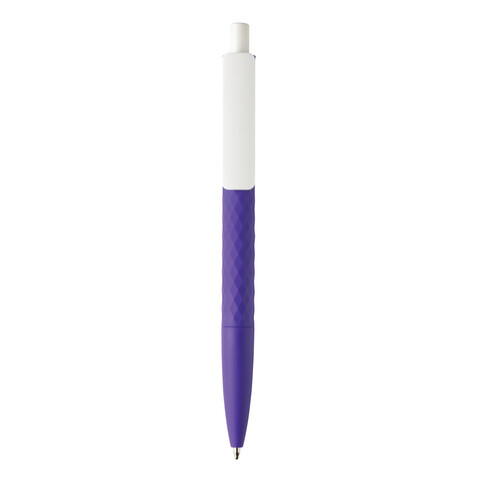 X3-Stift mit Smooth-Touch lila, weiß bedrucken, Art.-Nr. P610.966