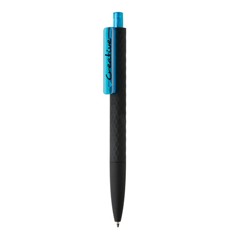 X3-Black mit Smooth-Touch hellblau, schwarz bedrucken, Art.-Nr. P610.975