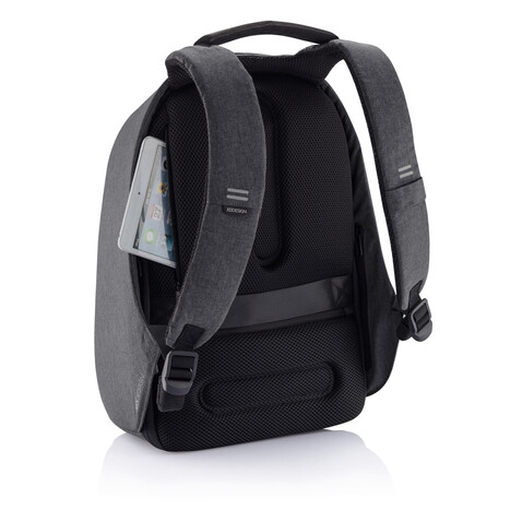 Bobby Hero Regular Anti-Diebstahl-Rucksack anthrazit, grau bedrucken, Art.-Nr. P705.291
