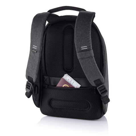Bobby Hero Regular Anti-Diebstahl-Rucksack anthrazit, grau bedrucken, Art.-Nr. P705.291
