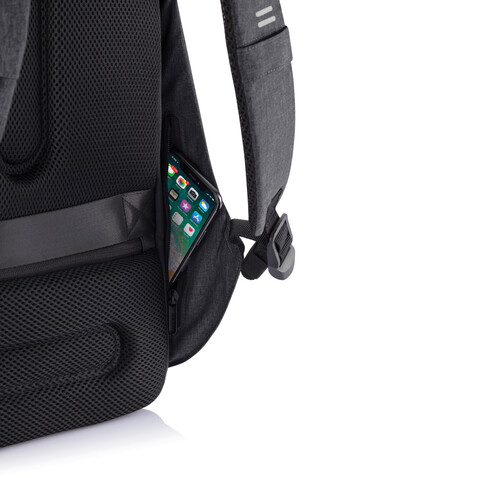 Bobby Hero Regular Anti-Diebstahl-Rucksack anthrazit, grau bedrucken, Art.-Nr. P705.291