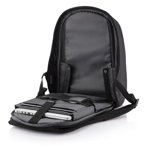 Bobby Hero Regular Anti-Diebstahl-Rucksack anthrazit, grau bedrucken, Art.-Nr. P705.291