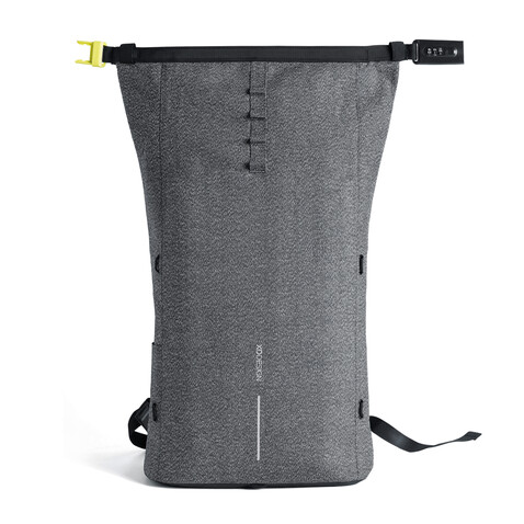 Urban schnitthemmender Anti-Diebstahl-Rucksack grau, schwarz bedrucken, Art.-Nr. P705.642