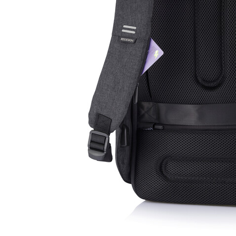 Bobby Hero XL Anti-Diebstahl-Rucksack anthrazit, grau bedrucken, Art.-Nr. P705.711