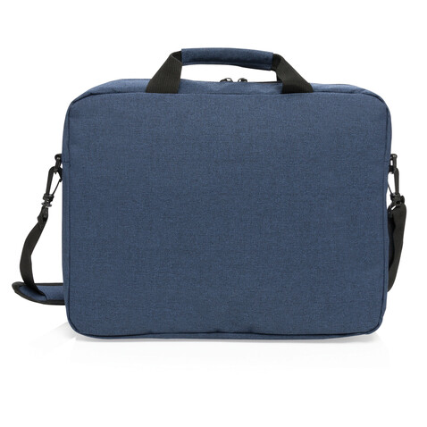 Trend 15” Laptoptasche navy blau, schwarz bedrucken, Art.-Nr. P732.345