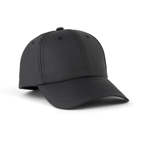 VINGA Baltimore AWARE™ Kappe aus recyceltem PET schwarz bedrucken, Art.-Nr. V453101