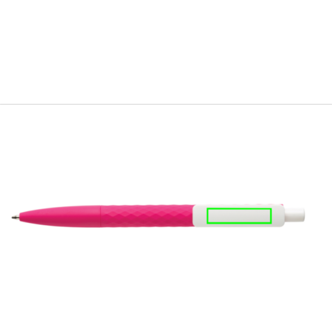 X3-Stift mit Smooth-Touch rosa, weiß bedrucken, Art.-Nr. P610.960