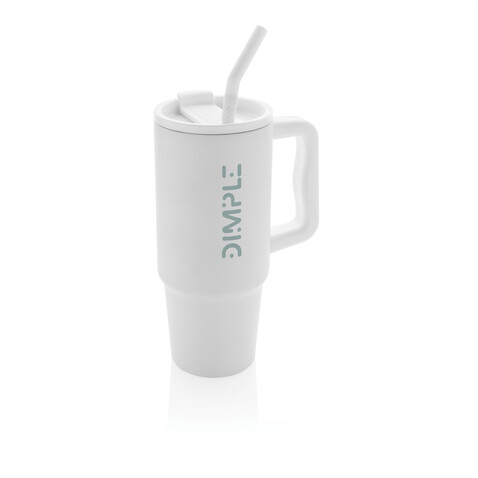 Embrace Deluxe Becher aus RCS recyceltem Edelstahl 900ml weiß bedrucken, Art.-Nr. P437.3003