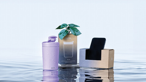 Avira Alya RCS recycelter Stainless-Steel Becher 300ml lila bedrucken, Art.-Nr. P438.029